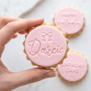 Personalised Name & Bow Cookie Stamp