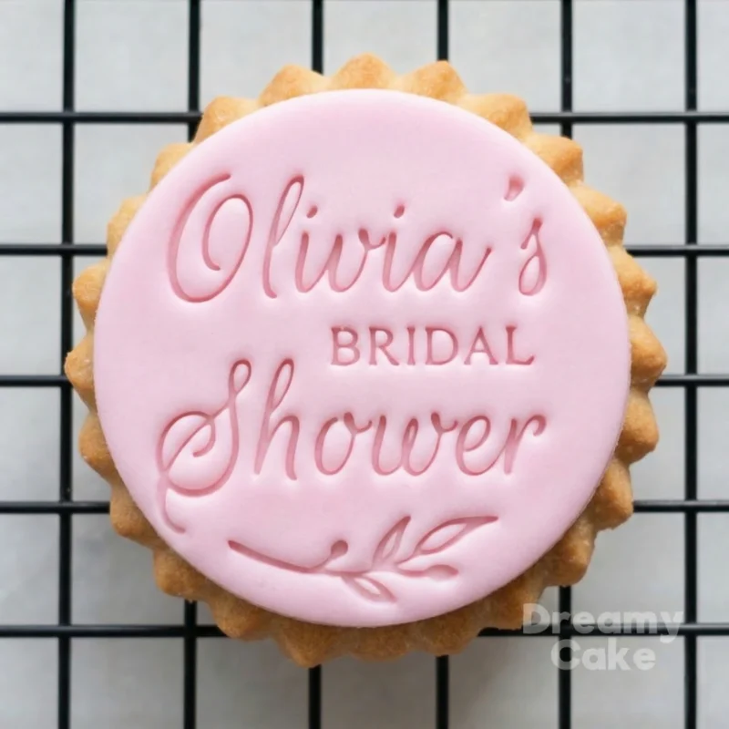 Custom "Bridal Shower" Fondant Stamp