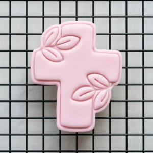 Christening Cross with Leaves Cookie Cutter & Embosser Set