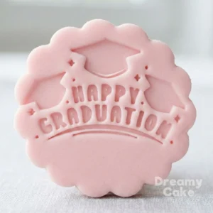 Happy Graduation Cookie Stamp | Cap & Stars Embosser