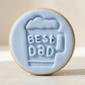 Best Dad Beer Mug Cookie Stamp | Father’s Day Embosser