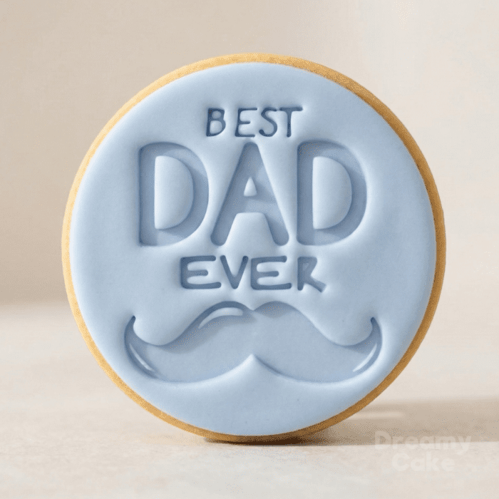 Father's Day Cookie Stamp Best Dad Ever Mustache