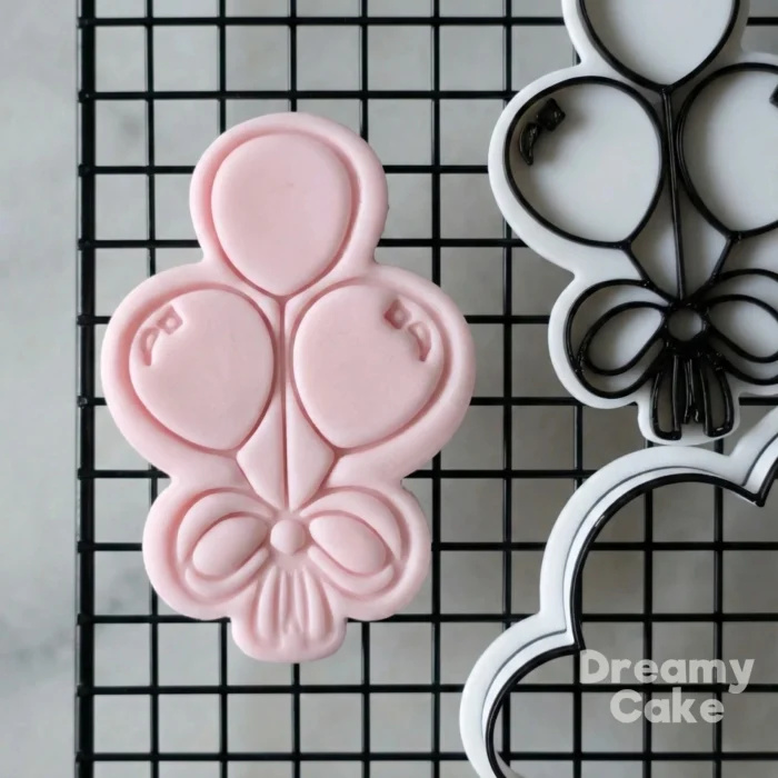 Balloon Cookie Cutter & Fondant Stamp – 3 Balloon Design