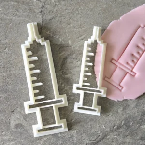Syringe Cookie Cutter Stamp | Small, Medium or Set of 2