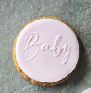 Baby Script Cookie Stamp | Baby Shower Fondant Embosser
