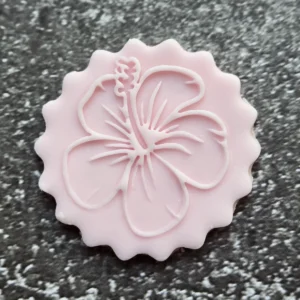 Lilo & Stitch-Inspired Hibiscus Cookie Stamp | Hawaiian Flower Embosser