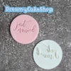 Just Married Classic Font Cookie Stamp