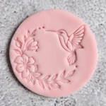 Floral Cookie Stamp - Hummingbird Fondant Embosser | Custom Wedding/Birthday Biscuit | Embossers fondant icing