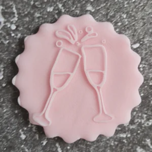 Champagne Glasses Cookie Stamp | Celebration Embosser