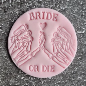 Bride or Die Skeleton Hands Cookie Stamp | Hen Do Fondant Embosser