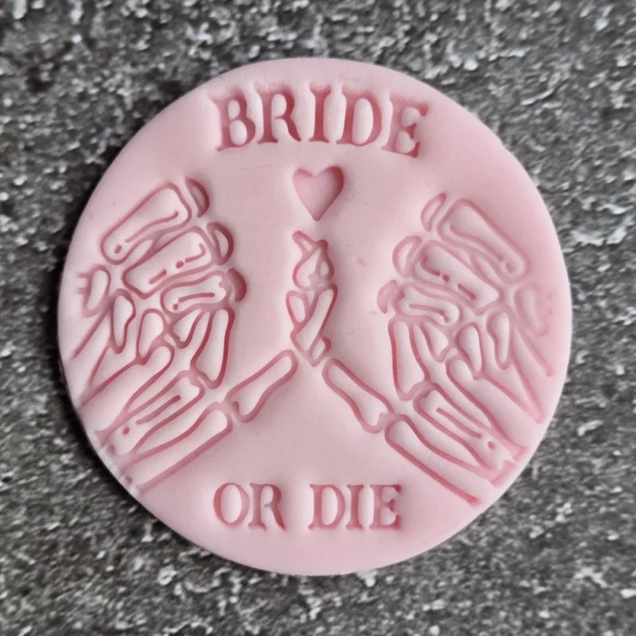 Bride or Die Skeleton Hands Fondant Stamp Cookie – HEN DO - Fondant Embosser | Bachelorette party Girls Party Gift