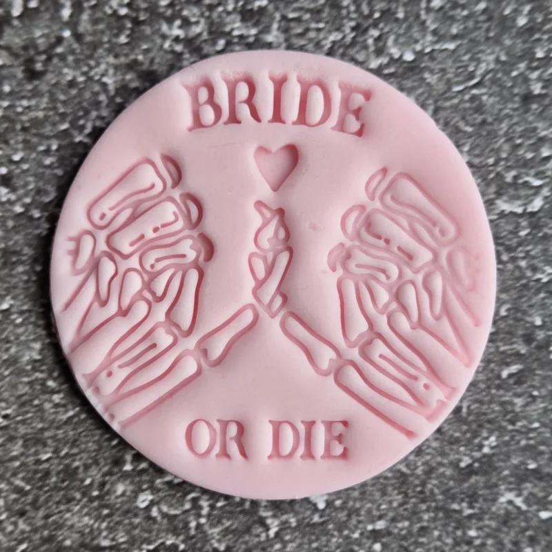 Bride or Die Skeleton Hands Fondant Stamp Cookie – HEN DO - Fondant Embosser | Bachelorette party Girls Party Gift