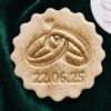 Personalised Wedding Rings & Date Cookie Stamp (1) Personalised Wedding Rings & Date Cookie Stamp
