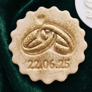 Personalised Wedding Rings & Date Cookie Stamp