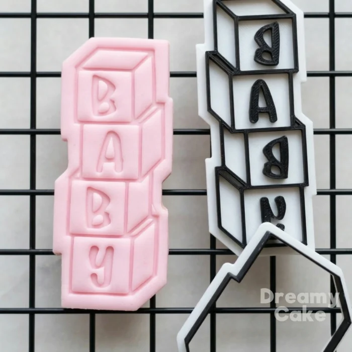 Baby Blocks Cookie Cutter & Fondant Embosser