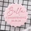 christining Personalised Christening Name & Date Cookie Stamp | Script Design