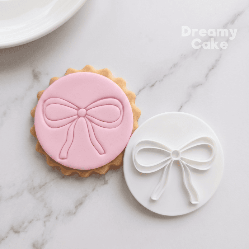 main (2) Classic Bow Cookie Stamp | Fondant Embosser