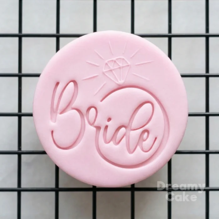 Bride Cookie Stamp with Ring