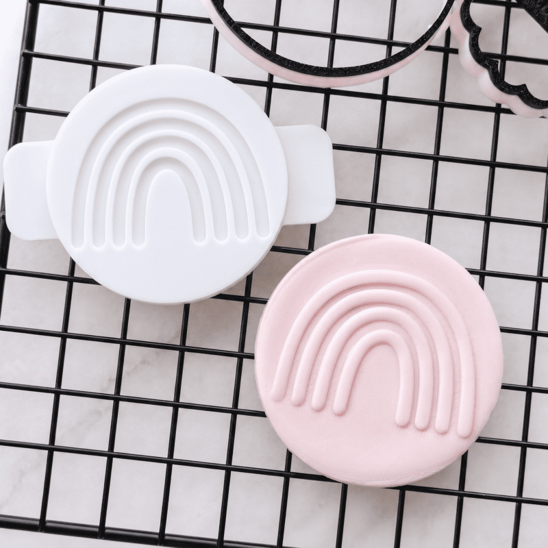 new Rainbow Cookie Stamp | Minimal Fondant Embosser