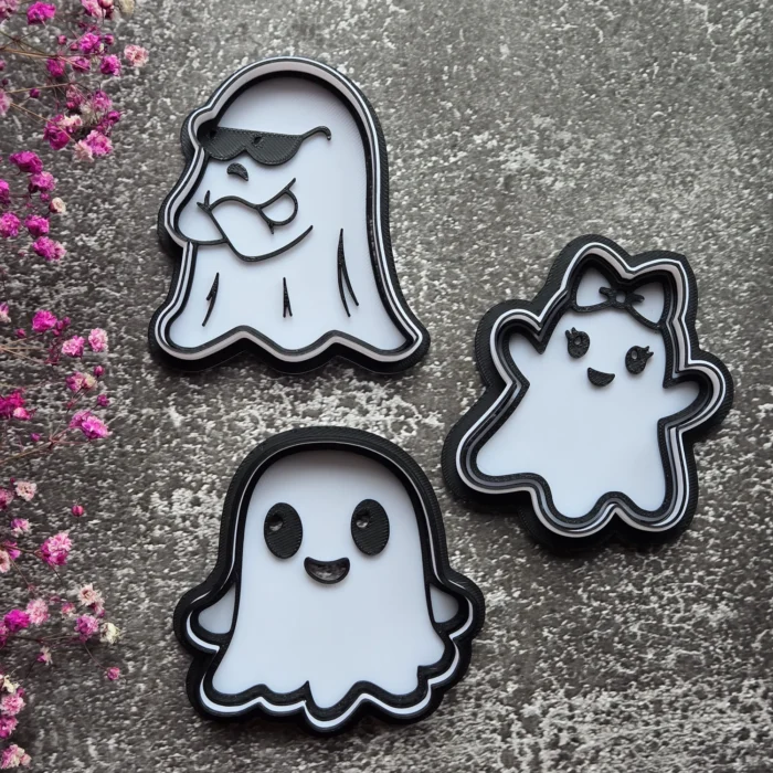 Girly Ghost with Bow Halloween Cookie Cutter