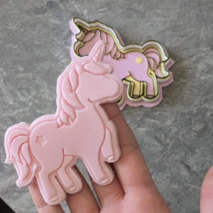Standing Unicorn Cookie Cutter & Embosser Set