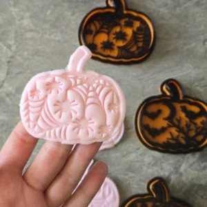 Halloween Pumpkin Cookie Cutter Stamp Set of 3
