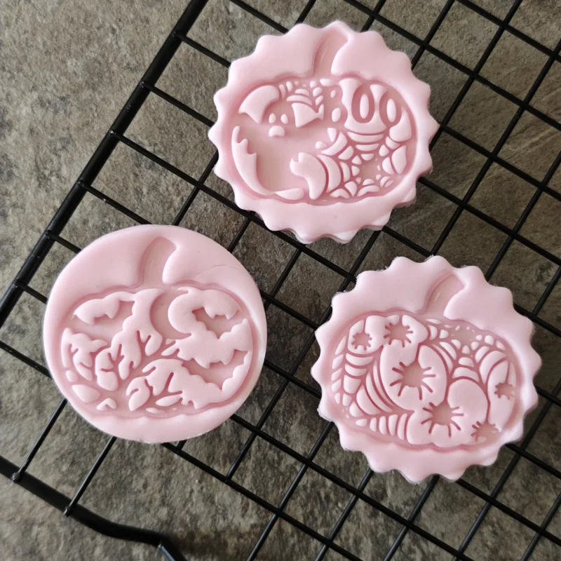 Pumpkin Halloween Cookie Cutter & Stamp Set of 3