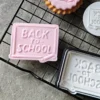 Back to School Cookie Cutter & Stamp Set | Teacher Appreciation | Custom Fondant Embosser | School Bus, Pencil, Apple Baking Tools