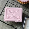 Back to School Cookie Cutter & Stamp Set | Teacher Appreciation | Custom Fondant Embosser | School Bus, Pencil, Apple Baking Tools