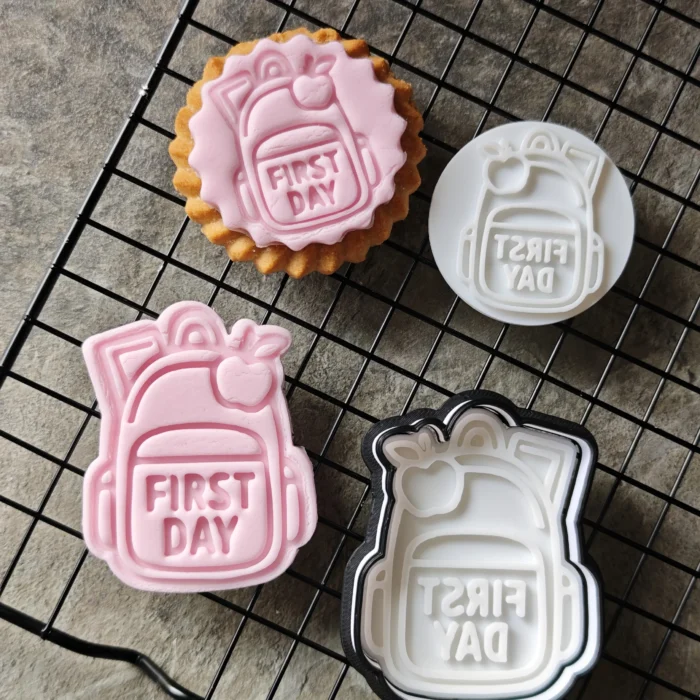 First Day Backpack Cookie Cutter & Embosser Set
