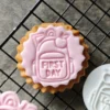 Backpack First Day Cookie Cutter & Stamp Set | Teacher Appreciation | Custom Fondant Embosser | School Bus, Pencil, Apple Baking Tools