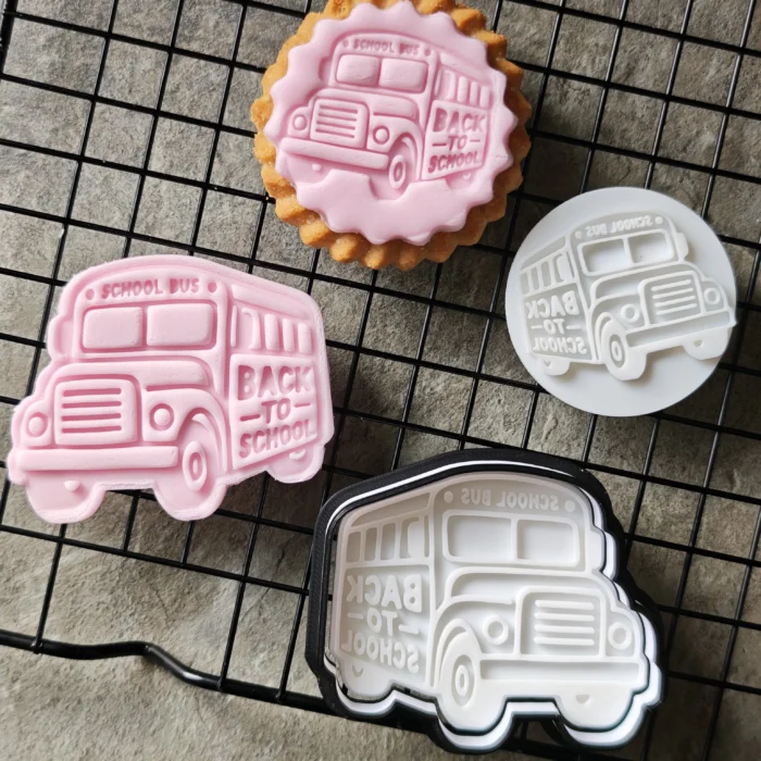 Bus Cookie Cutter & Stamp Set