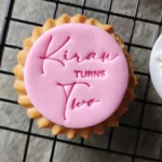 Personalised Cookie Stamp Birthday – CUSTOM NAME Age Fondant Embosser Name Turns Birthday Party Cookie Cutter Topper M&S Baby Shower