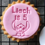 Custom Birthday Lilo and Stitch Birthday Cookie Stamp Embosser - Cute Lilo & Stitch Stamp for Baking UK 2025 | Cookie Cutter