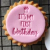 CUSTOM Happy Birthday Cookie Stamp with Name | Custom Fondant Embosser – Birthday Party Cookie Cutter Topper - M&S Baby Shower