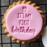 CUSTOM Happy Birthday Cookie Stamp with Name | Custom Fondant Embosser – Birthday Party Cookie Cutter Topper - M&S Baby Shower