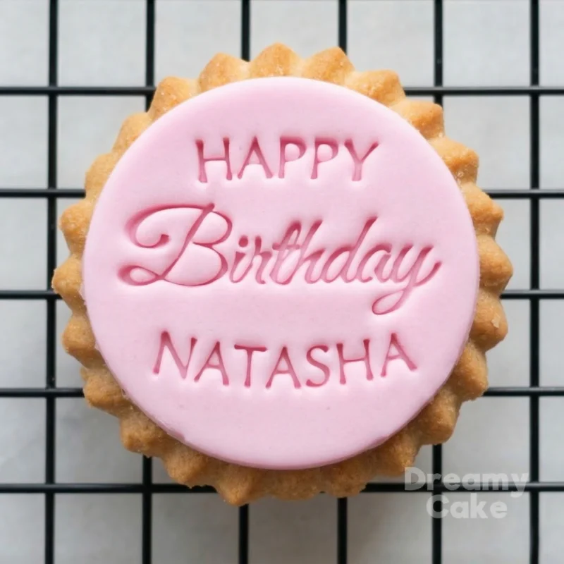 Personalised Happy Birthday Cookie Stamp – Name & Age Embosser
