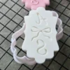 Custom Plaque Fondant Embosser with Initials & Bow