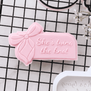 She's Tying the Knot Bow Plaque Cookie Stamp Set