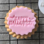 Happy Halloween Fondant Embosser | Halloween Cookie Stamp with Bats