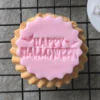 Happy Halloween Fondant Embosser | Halloween Cookie Stamp with Bats