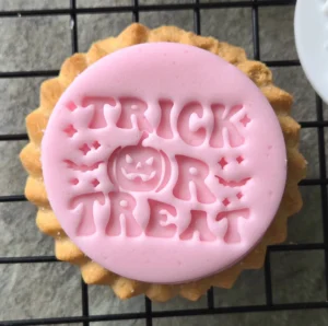 Trick or Treat Typography Cookie Stamp | Halloween Embosser