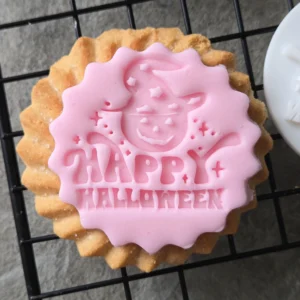 Happy Halloween Pumpkin Cookie Stamp | Fondant Embosser