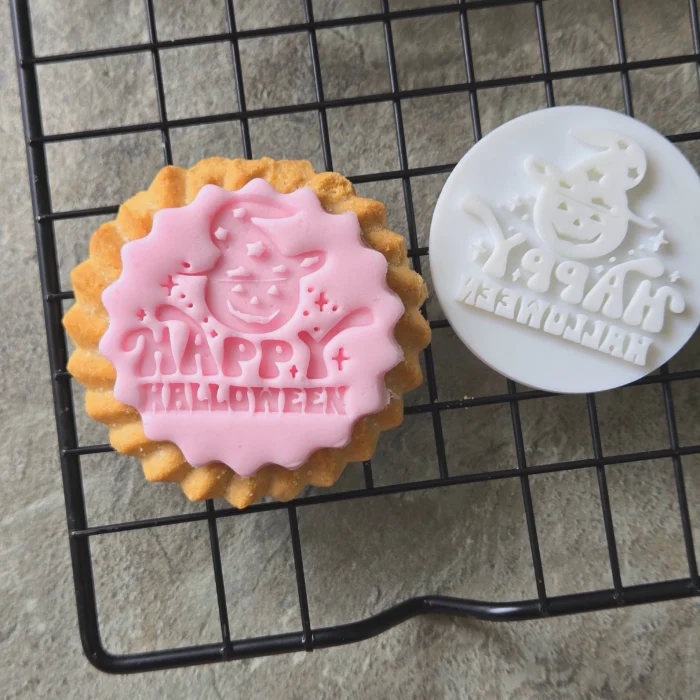 Happy Halloween Cookie Stamp | Pumpkin Fondant Embosserv