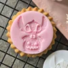 20250902_142329 Stitch Halloween Fondant Embosser | Cute Monster with Pumpkin Cookie Stamp | Round Cutter Option, UK