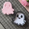Cute Ghost Halloween Cookie Cutter & Stamp Set