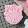 Cheers Ghost Fondant Embosser | Wine Glass Halloween Cookie Stamp | Party Biscuit