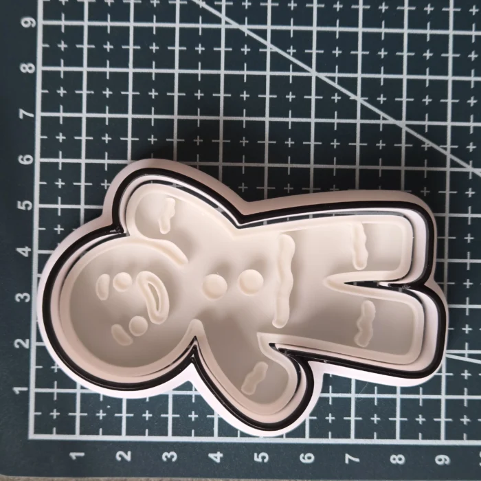 Gingerbread Man Waving Cookie Cutter & Fondant Embosser