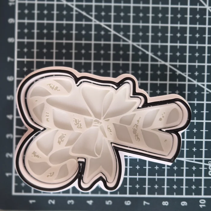 20251011_125626 Candy Cane Bow Cookie Cutter & Fondant Embosser