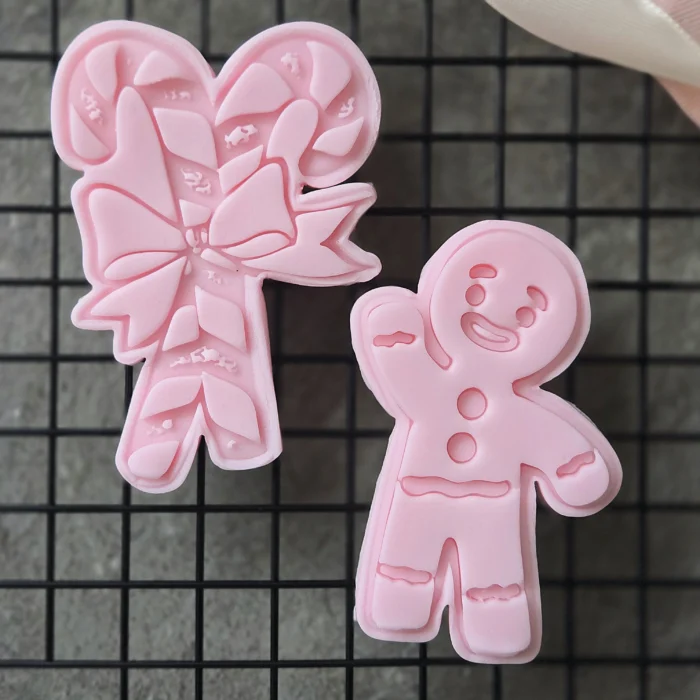 Candy Cane Bow Cookie Cutter & Fondant Embosser